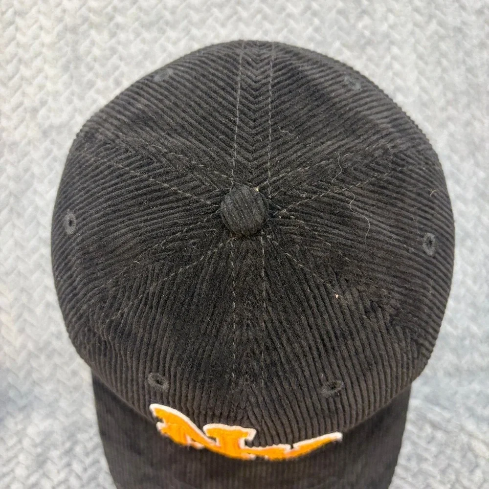 Mad Engine New York NY Corduroy Baseball Cap Hat Black Adjustable Strapback